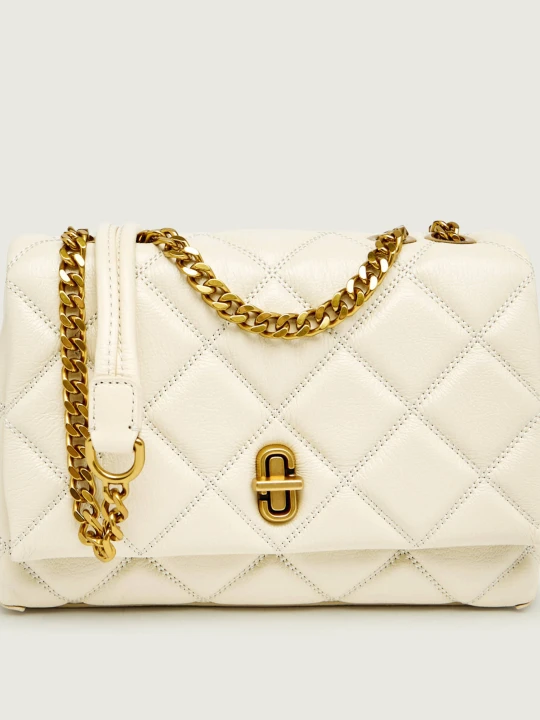 Zdjęcie produktu Marc Jacobs Skórzana torebka na ramię THE SLIM DUAL CHAIN SHOULDER ecru