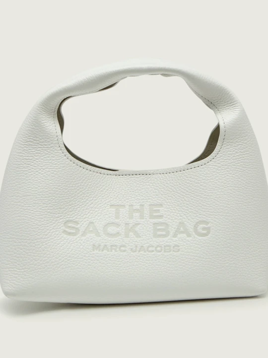 Zdjęcie produktu Marc Jacobs Skórzane hobo + saszetka The Mini Sack Bag biały