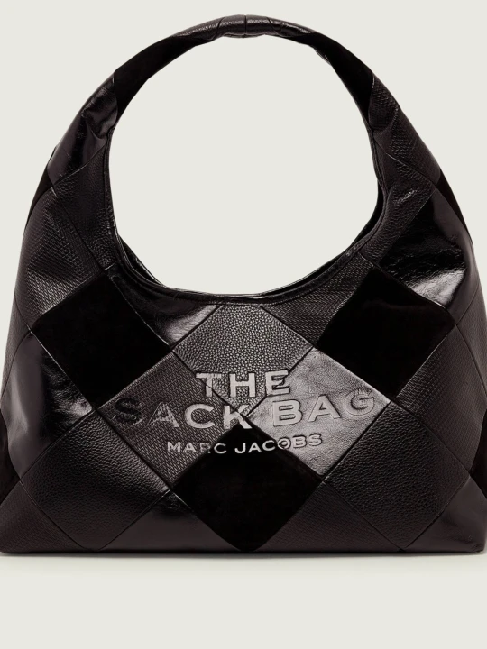 Zdjęcie produktu Marc Jacobs Skórzane hobo The Suede Patchwork Sack Bag czarny