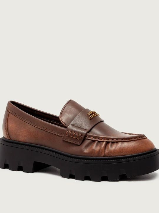 Zdjęcie produktu Marc Jacobs Skórzane loafersy THE FRANKIE brązowy