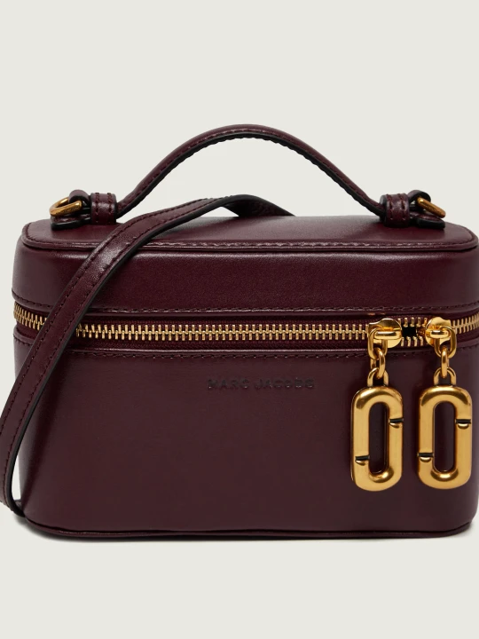 Zdjęcie produktu Marc Jacobs Skórzany kuferek Scene Vanity Bag bordowy
