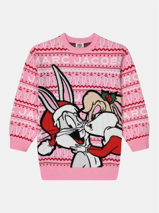 Zdjęcie produktu Marc Jacobs Sukienka dzianinowa LOONEY TUNES W12454 Różowy Regular Fit