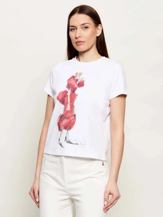 Zdjęcie produktu Marc Jacobs T-shirt Lock 33 | Regular Fit biały