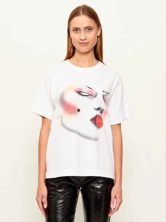 Zdjęcie produktu Marc Jacobs T-shirt RUNWAY BEAUTY | Relaxed fit biały