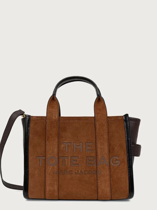 Zdjęcie produktu MARC JACOBS torebka crossbody damska zamszowa THE SMALL TOTE brązowy