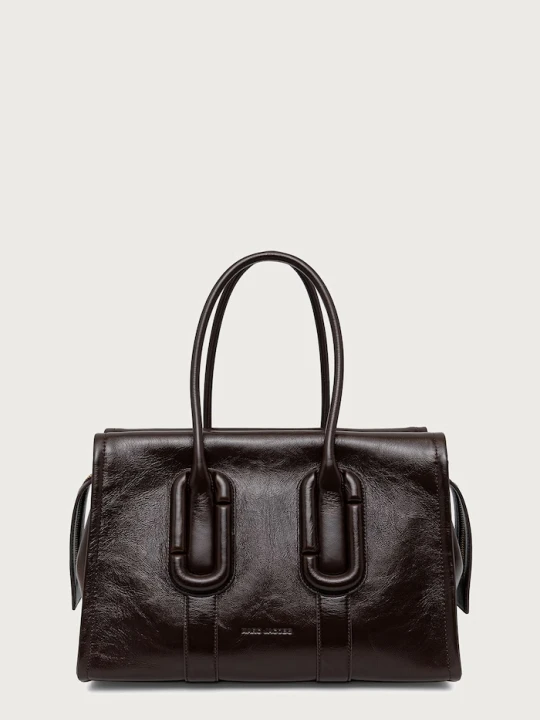 Zdjęcie produktu MARC JACOBS torebka shopper damska skórzana CITY TOTE brązowy