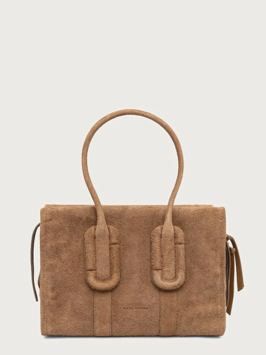 Zdjęcie produktu MARC JACOBS torebka shopper damska zamszowa CITY TOTE brązowy
