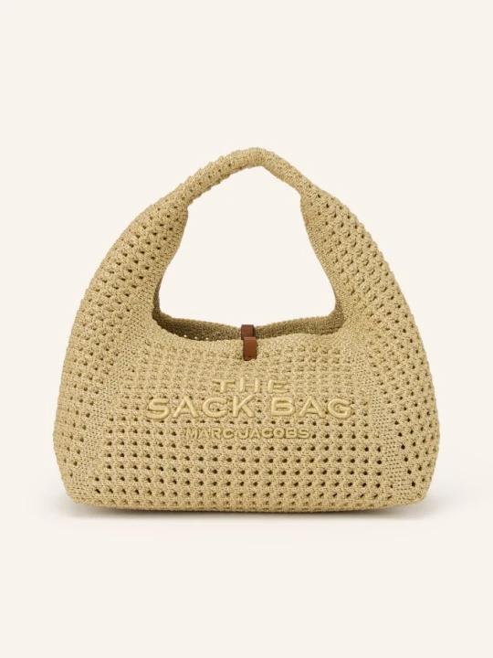 Zdjęcie produktu Marc Jacobs Torebka The Crochet Mini Sack Bag Z Torebką Typu Pouch beige