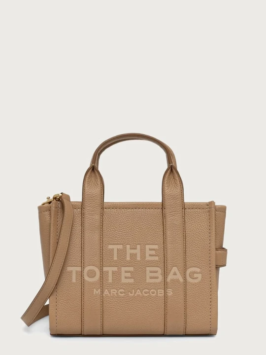 Zdjęcie produktu MARC JACOBS torebka tote damska skórzana THE SMALL TOTE beżowy