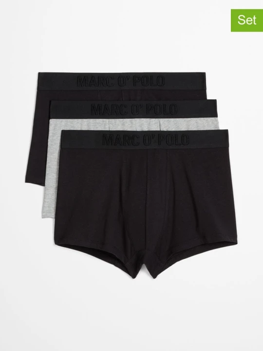 Zdjęcie produktu Marc O´Polo Bodywear Bokserki (3 pary) w kolorze czarno-jasnoszarym rozmiar: XL Marc O'Polo