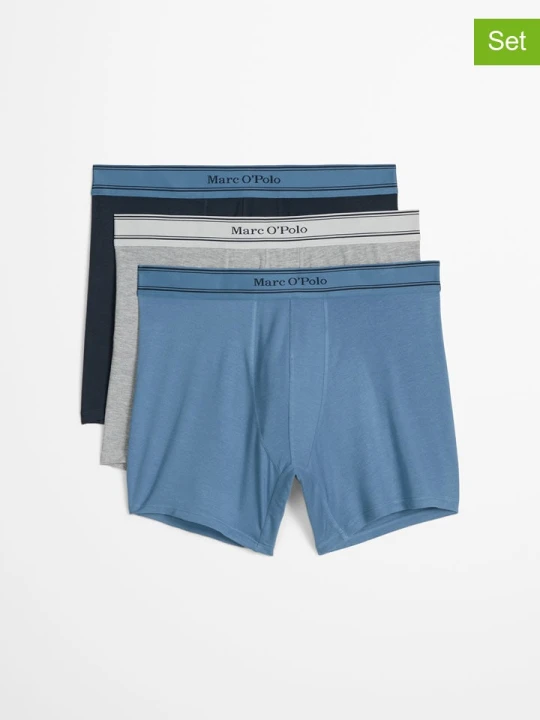 Zdjęcie produktu Marc O´Polo Bodywear Bokserki (3 pary) w kolorze niebiesko-szaro-granatowym rozmiar: XXL Marc O'Polo
