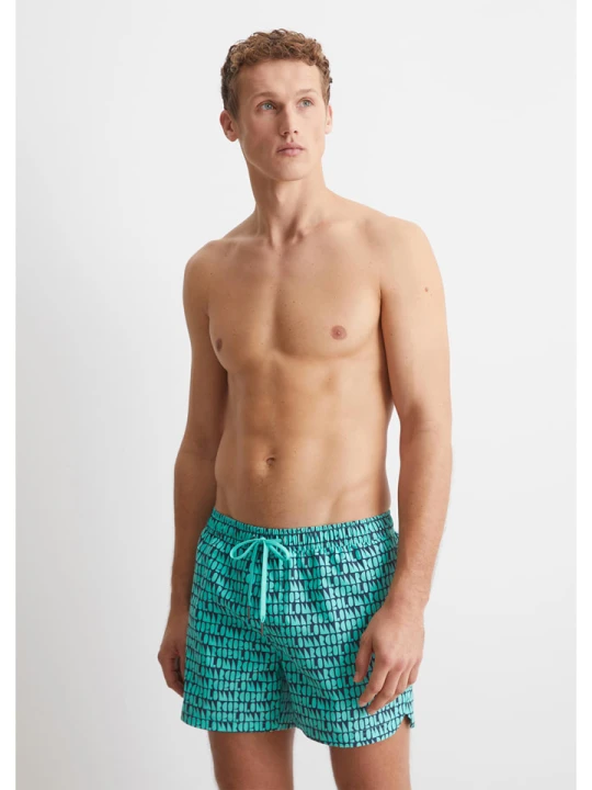 Zdjęcie produktu Marc O´Polo Bodywear Szorty kąpielowe w kolorze turkusowo-czarnym rozmiar: L Marc O'Polo