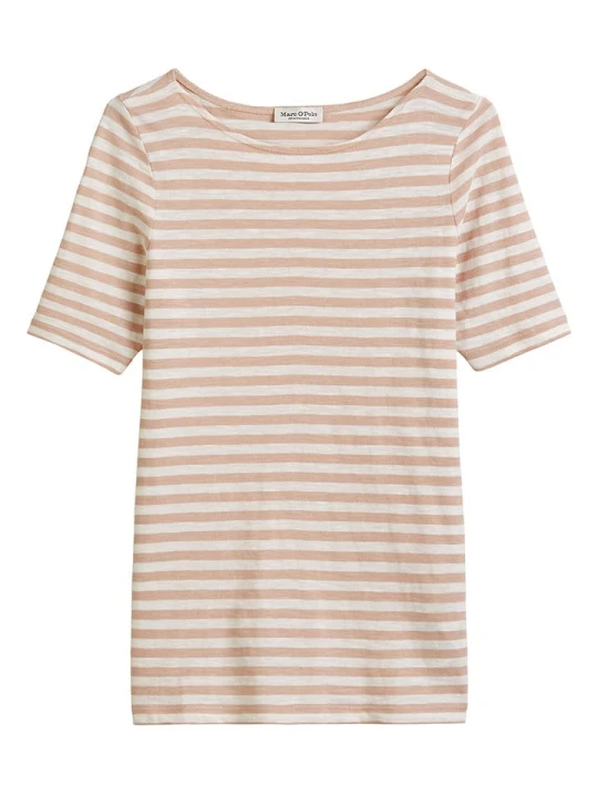 Zdjęcie produktu Marc O´Polo Koszulka w kolorze jasnoróżowo-kremowym rozmiar: XL Marc O'Polo