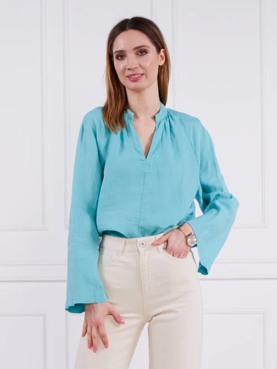 Zdjęcie produktu Marc O' Polo Lniana bluzka | Oversize fit morski