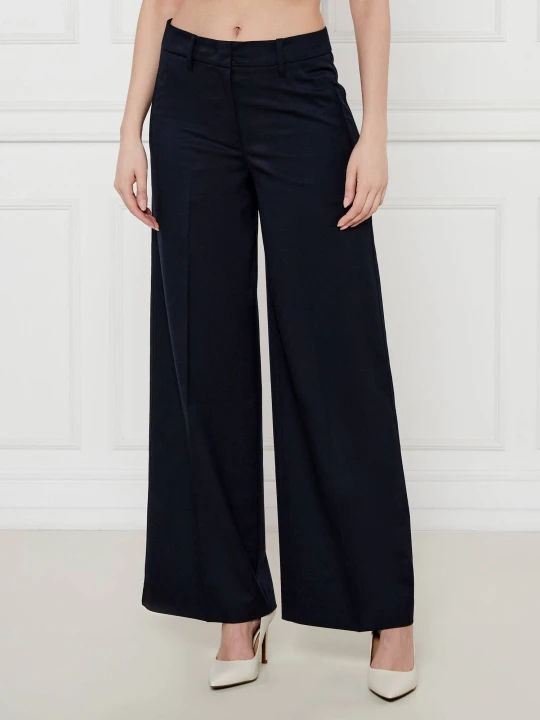 Zdjęcie produktu Marc O' Polo Spodnie | flare fit | z dodatkiem wełny granatowy