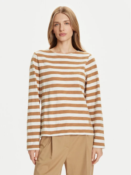 Zdjęcie produktu Marc O'Polo Bluzka 508 3014 52145 Beżowy Relaxed Fit