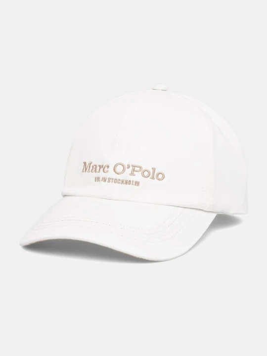 Zdjęcie produktu Marc O'Polo czapka bejsbolówka damska bawełniana biały