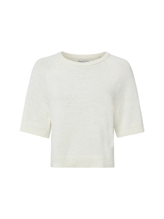 Zdjęcie produktu Marc O'Polo Denim sweter z dzianiny z krótkim rękawem Kobiety Bawełna (100%) biały
