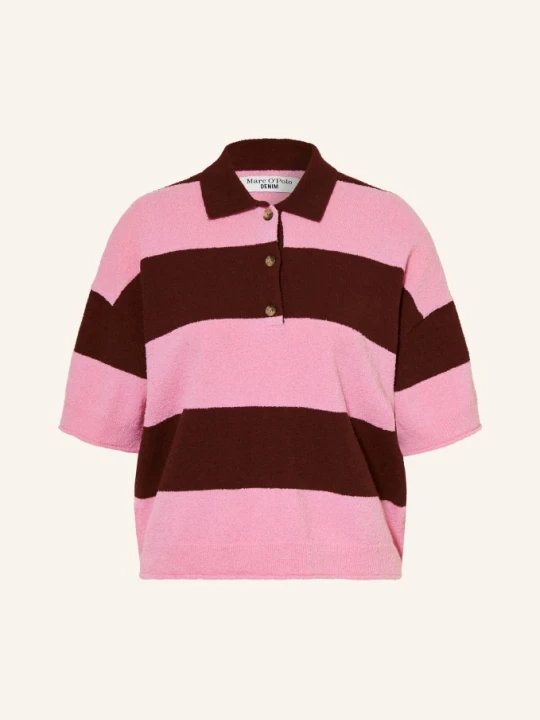 Zdjęcie produktu Marc O'polo Denim Dzianinowa Koszulka Polo pink niebieski