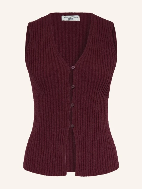 Zdjęcie produktu Marc O'polo Denim Kamizelka Z Dzianiny rot CIEMNOCZERWONY