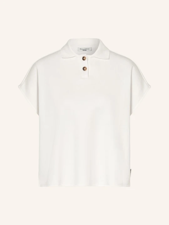 Zdjęcie produktu Marc O'polo Denim Koszulka Polo Z Pikowanym Wzorem beige BIAŁY