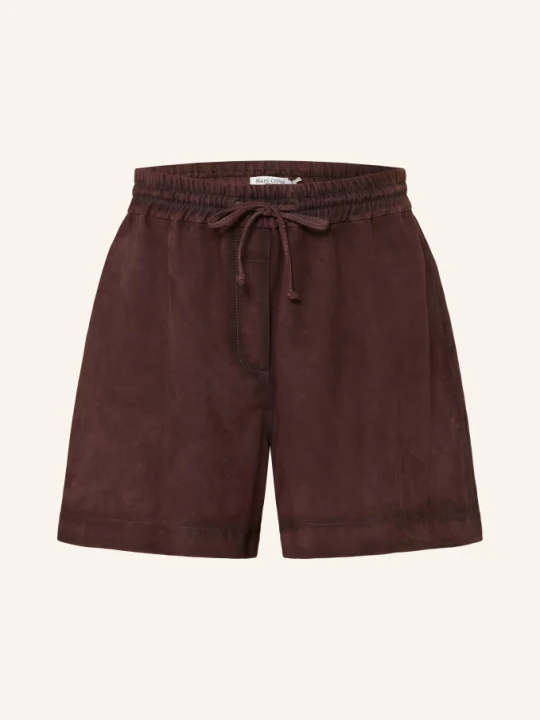 Zdjęcie produktu Marc O'polo Denim Skórzane Szorty rot CIEMNOBRĄZOWY