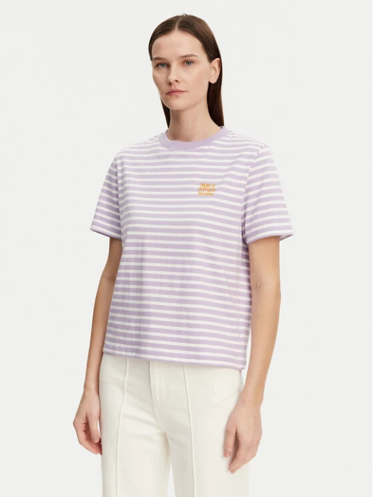 Zdjęcie produktu Marc O'Polo Denim T-Shirt 500 0005 953 Fioletowy Relaxed Fit