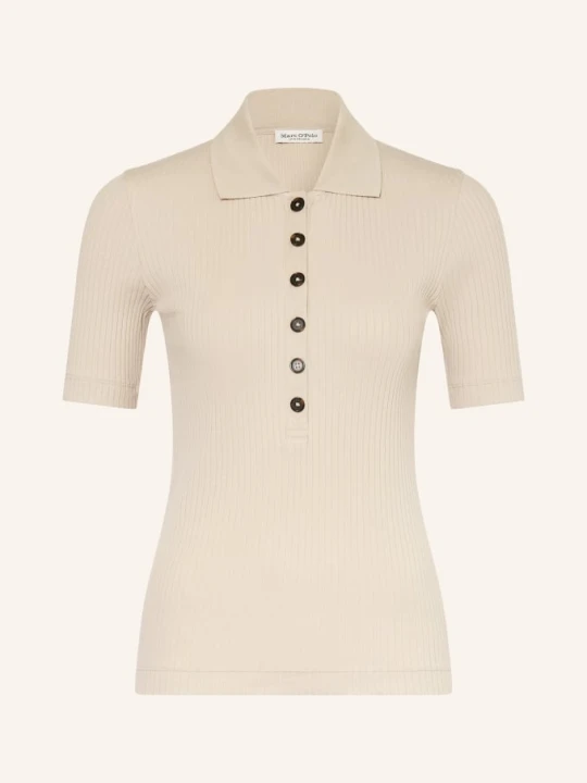 Zdjęcie produktu Marc O'polo Dzianinowa Koszulka Polo beige JASNOBRĄZOWY