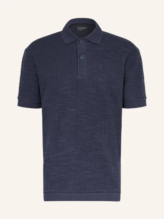 Zdjęcie produktu Marc O'polo Dzianinowa Koszulka Polo O Luźnym Kroju blau GRANATOWY