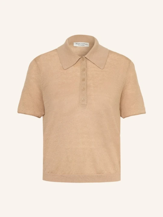 Zdjęcie produktu Marc O'polo Dzianinowa Koszulka Polo Z Lnu beige