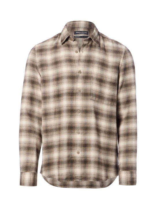 Zdjęcie produktu Marc O'Polo koszula flanelowa Mężczyźni Regular Fit Flanela brązowy
