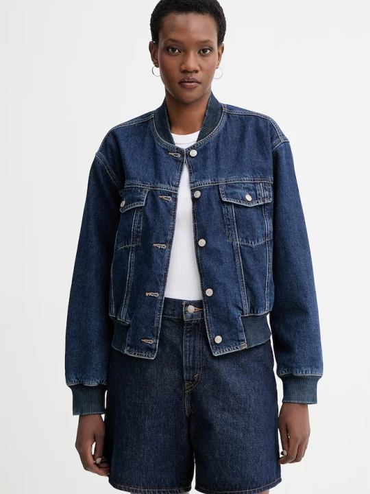 Zdjęcie produktu Marc O'Polo kurtka bomber jeansowa granatowy