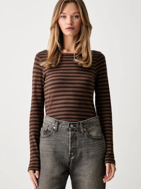 Zdjęcie produktu Marc O'Polo longsleeve damski bawełniany brązowy