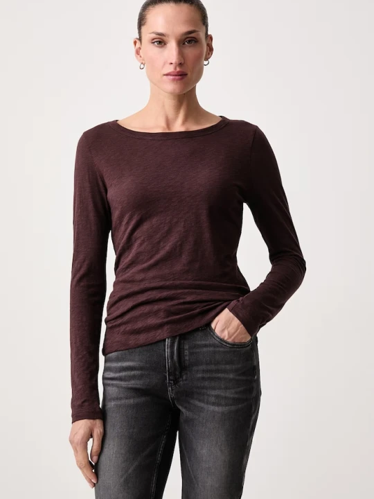 Zdjęcie produktu Marc O'Polo longsleeve damski bawełniany brązowy