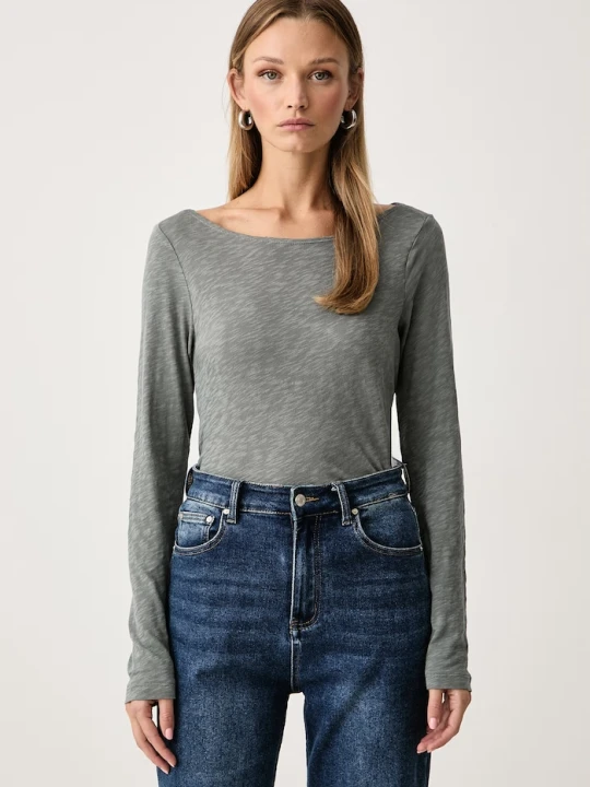 Zdjęcie produktu Marc O'Polo longsleeve damski bawełniany szary