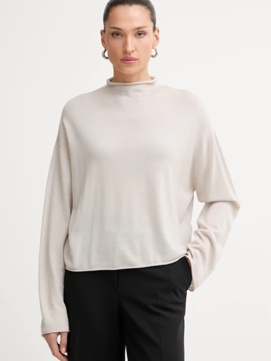 Zdjęcie produktu Marc O'Polo longsleeve damski wełniany beżowy