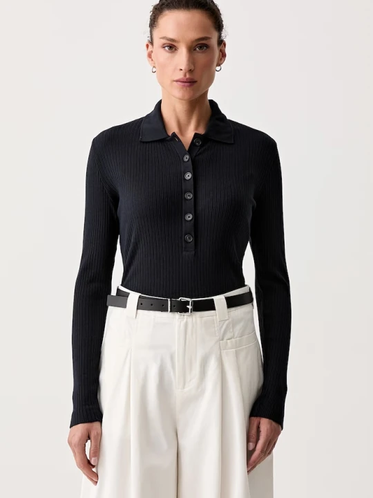 Zdjęcie produktu Marc O'Polo longsleeve damski z bawełną granatowy