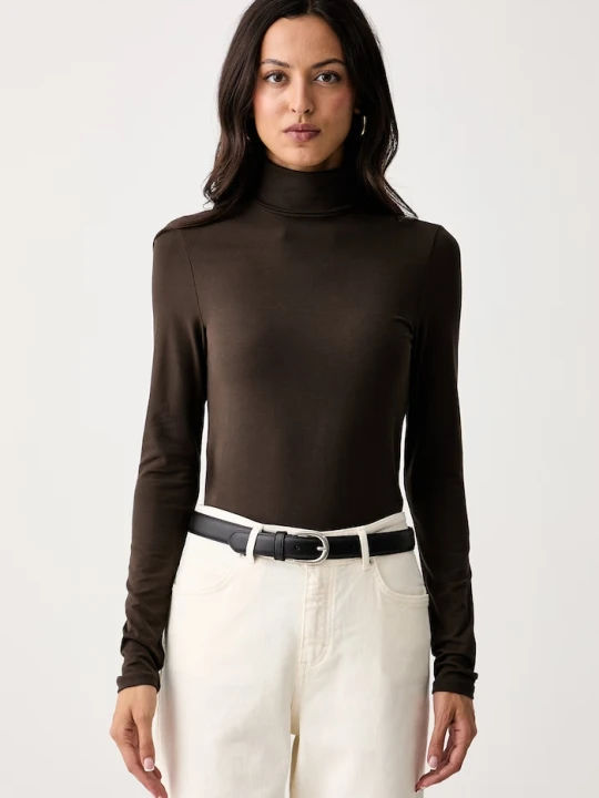 Zdjęcie produktu Marc O'Polo longsleeve damski z modalem brązowy
