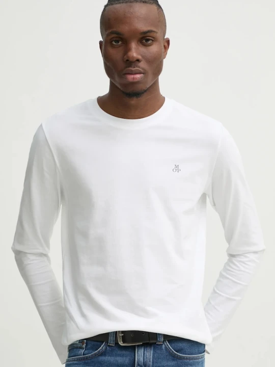 Zdjęcie produktu Marc O'Polo longsleeve męski bawełniany biały