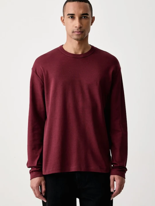 Zdjęcie produktu Marc O'Polo longsleeve męski bawełniany bordowy