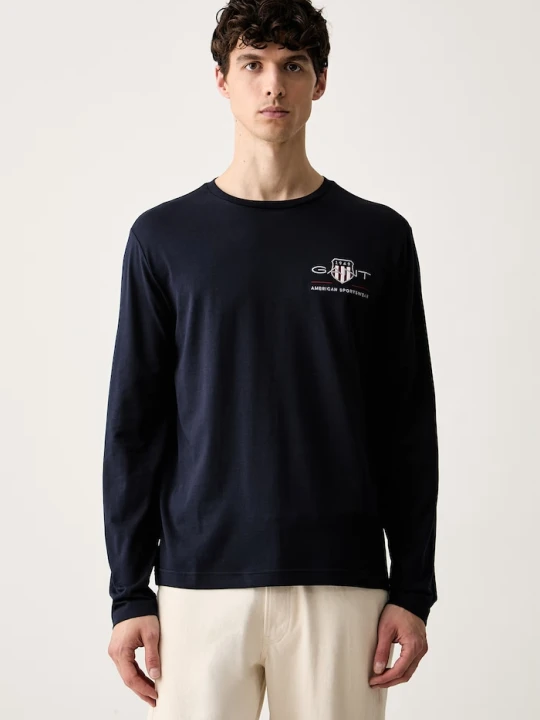 Zdjęcie produktu Marc O'Polo longsleeve męski bawełniany granatowy