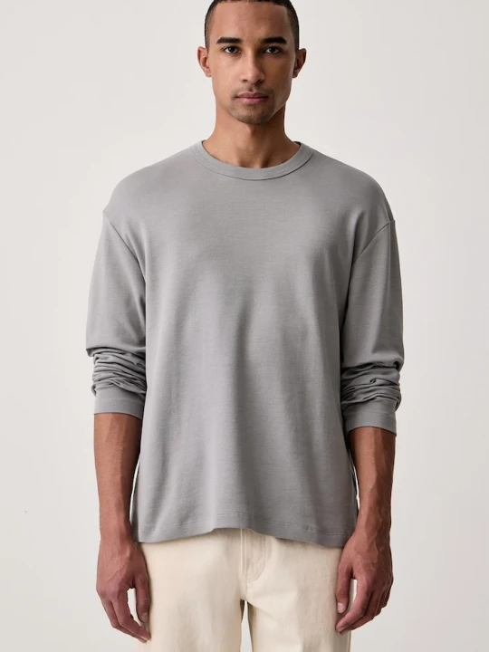 Zdjęcie produktu Marc O'Polo longsleeve męski bawełniany szary