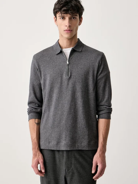Zdjęcie produktu Marc O'Polo longsleeve męski bawełniany szary