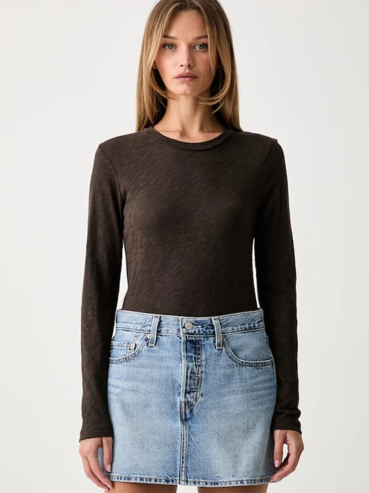 Zdjęcie produktu Marc O'Polo longsleeve sportowy damski bawełniany brązowy