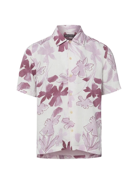 Zdjęcie produktu Marc O'Polo koszula lniana Mężczyźni Regular Fit len (100%) lila | wielokolorowy