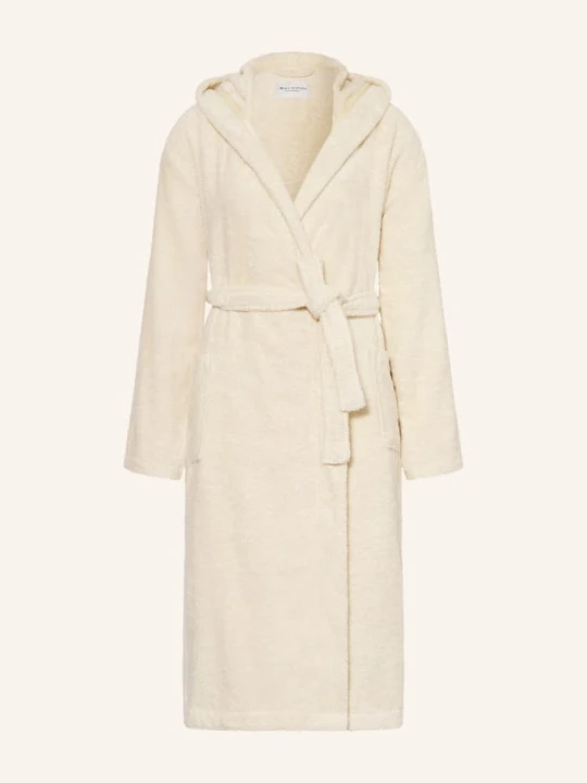 Zdjęcie produktu Marc O'polo Płaszcz Kąpielowy Damski Z Kapturem beige BIAŁY