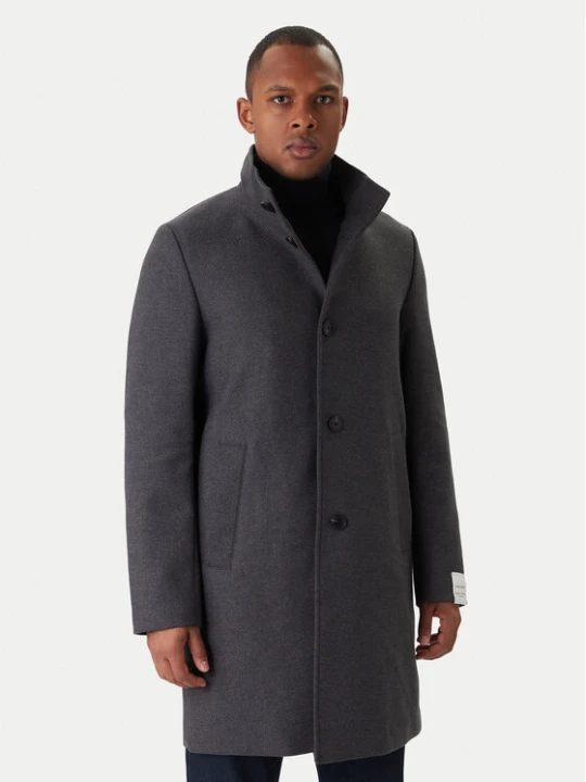 Zdjęcie produktu Marc O'Polo Płaszcz wełniany 529 0288 71044 Szary Regular Fit