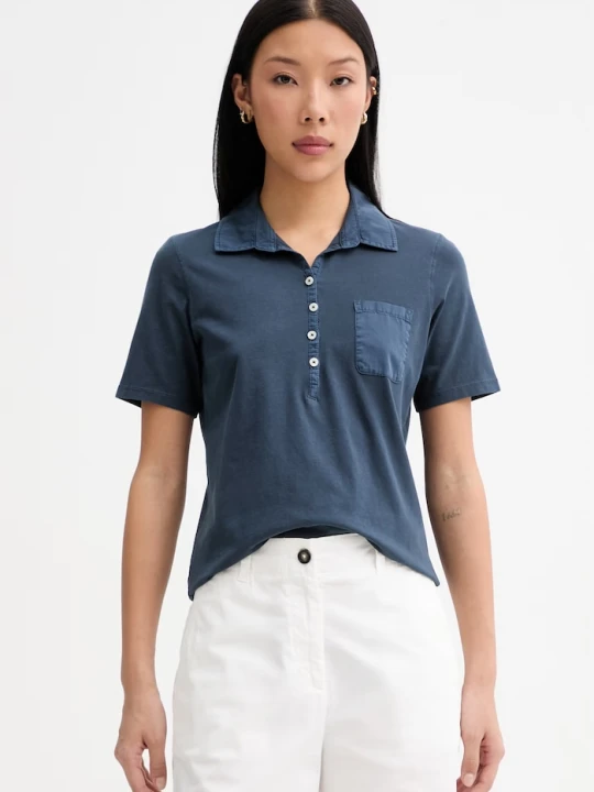 Zdjęcie produktu Marc O'Polo polo damskie bawełniane granatowy