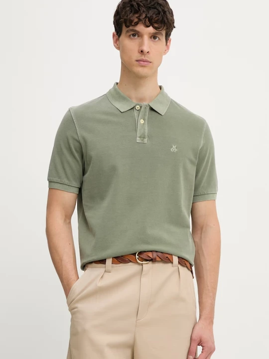 Zdjęcie produktu Marc O'Polo polo męskie bawełniane zielony