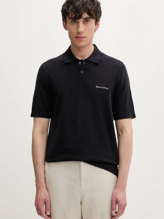 Zdjęcie produktu Marc O'Polo polo swetrowe męskie bawełniane granatowy